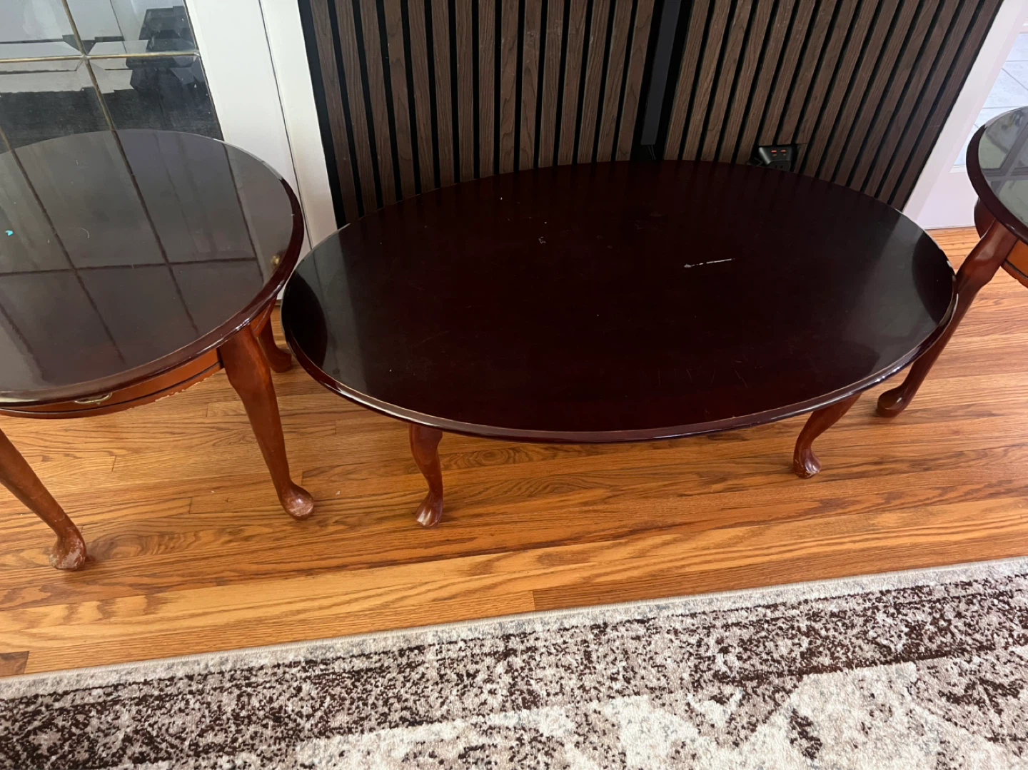 Dark Wood Coffee Table and two side tables