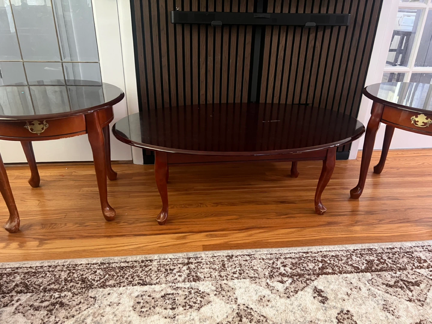 Dark Wood Coffee Table and two side tables - photo 2