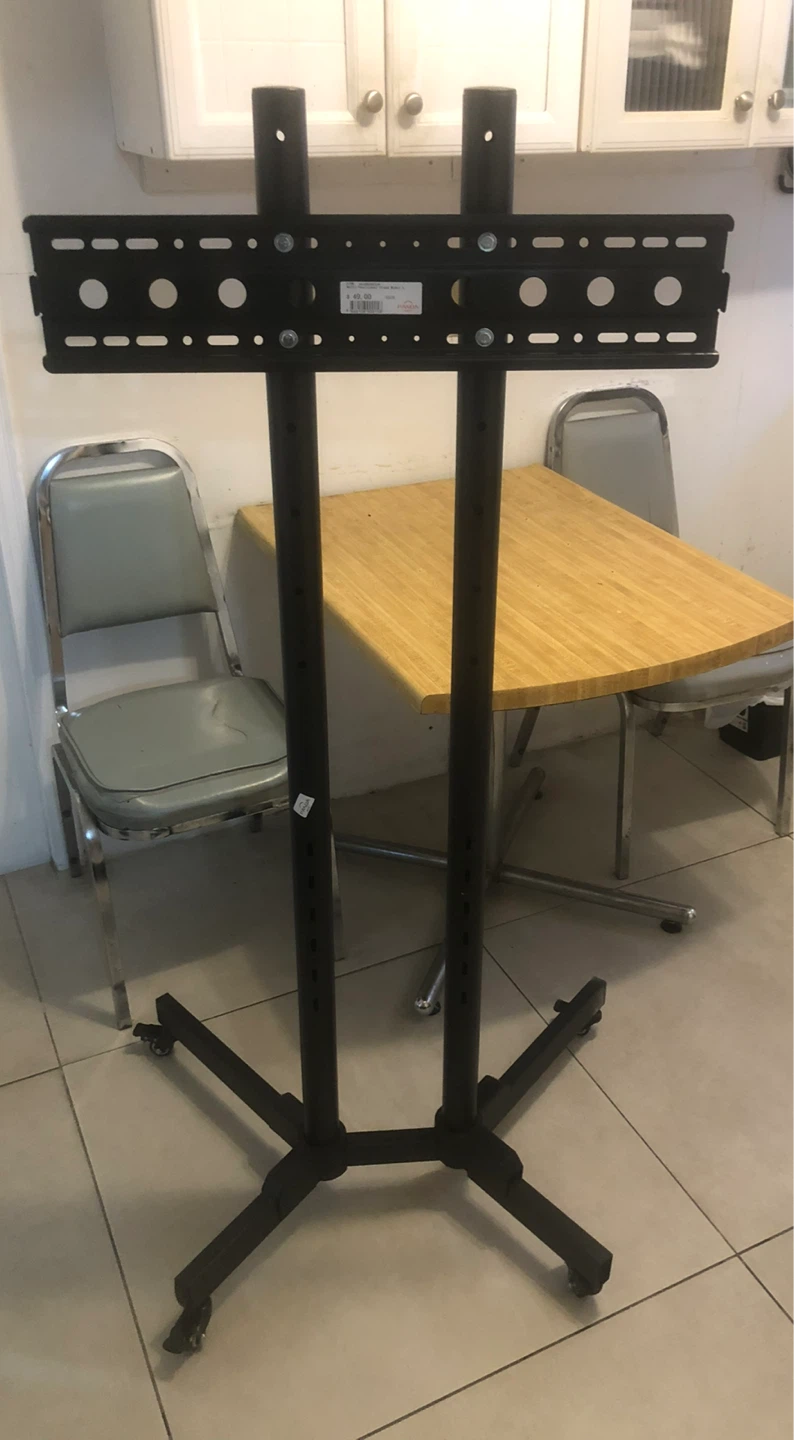 Black Rolling TV Stand