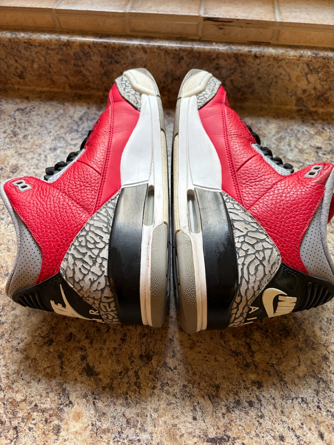 Air Jordan 3 Retro Red Cement Sneakers - photo 5