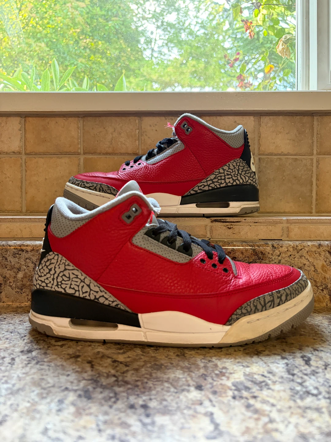 Air Jordan 3 Retro Red Cement Sneakers