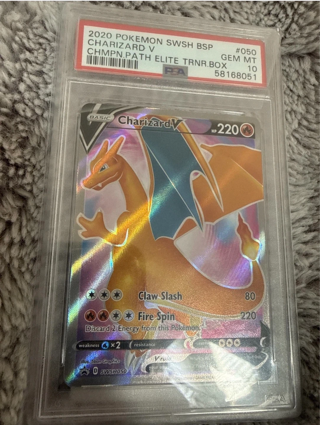 2020 Pokemon Charizard V SWSH BSP #050 GEM MT 10