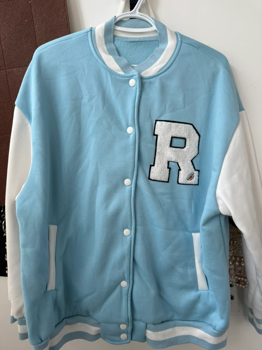 Light Blue Letterman Jacket