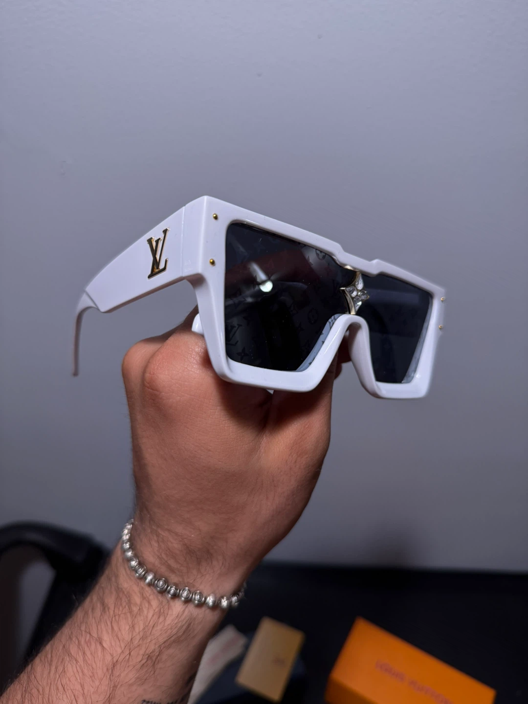 LV White Shield Sunglasses - photo 2