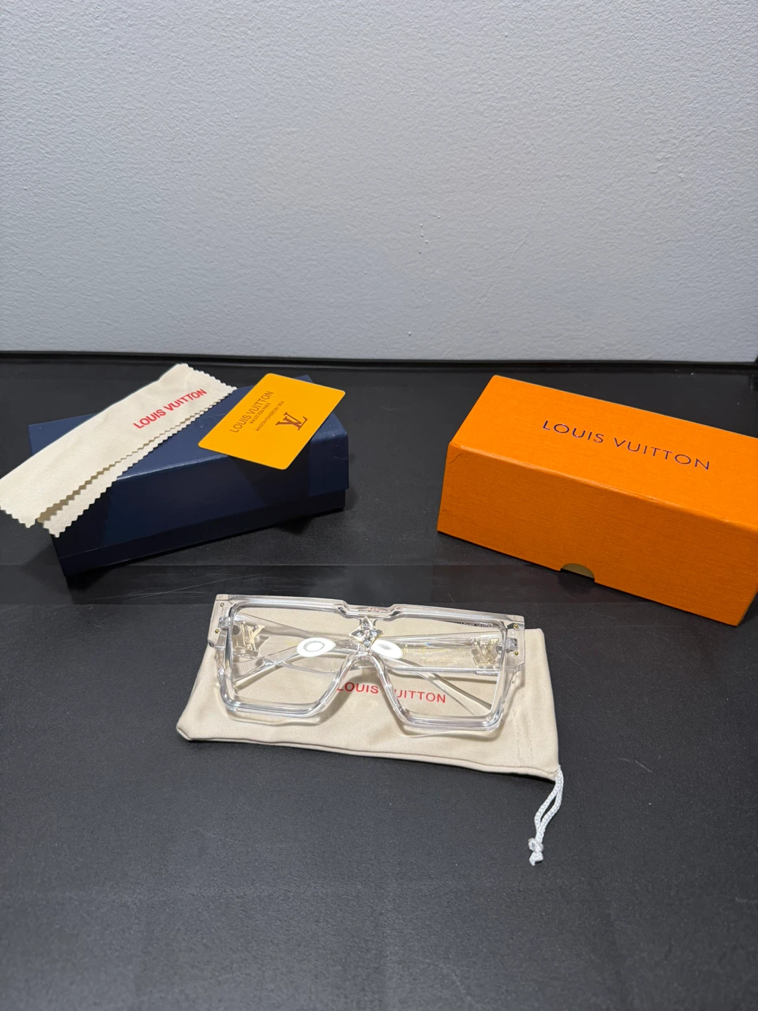 LV Clear Frame Glasses