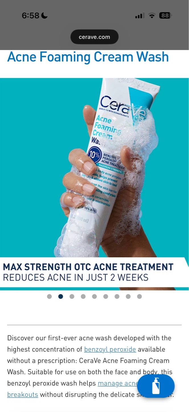 New CeraVe Acne Foaming Cream Wash - photo 2