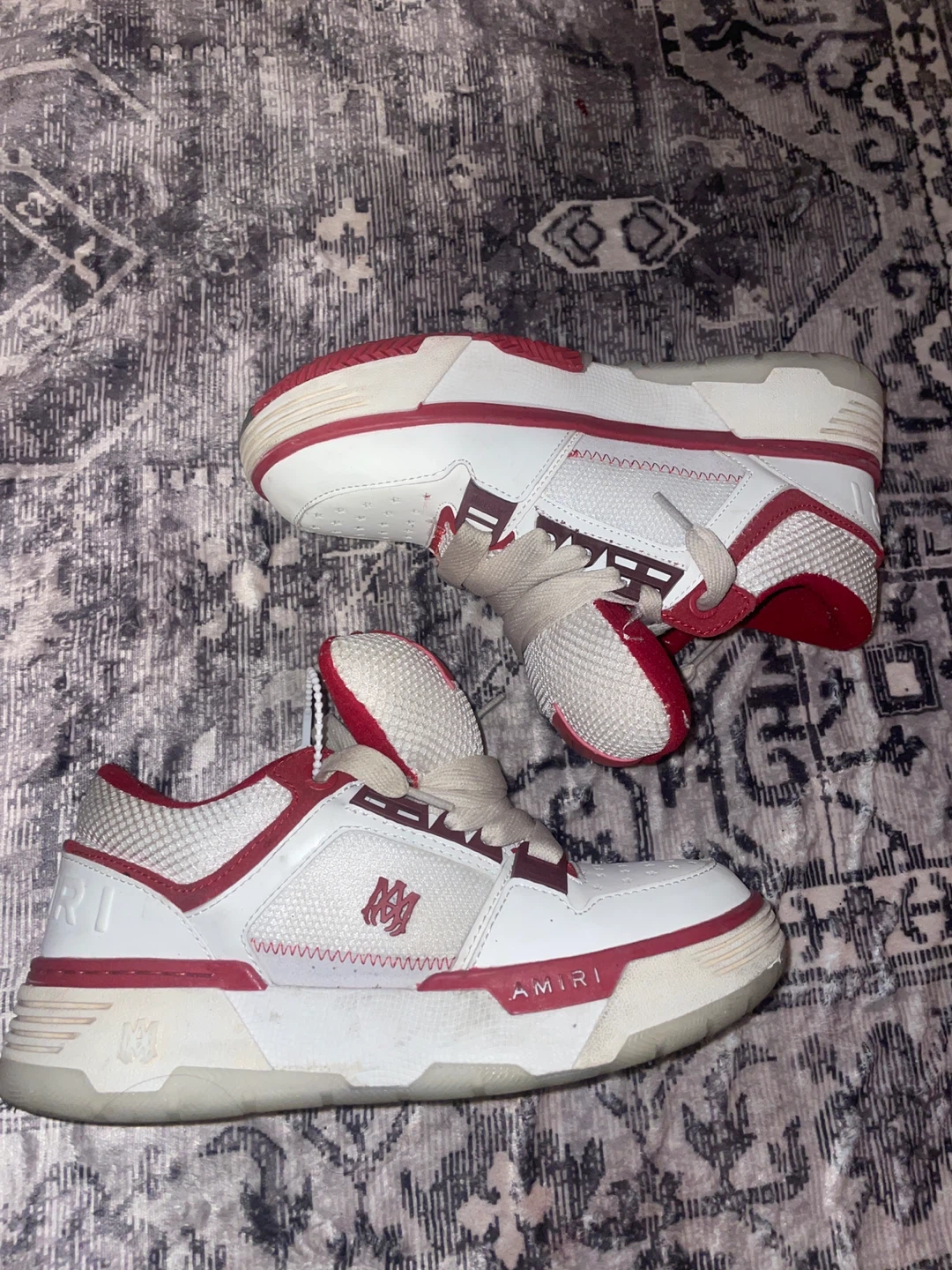 AMIRI MA-1 Sneakers White Red Size 8.5 - photo 3