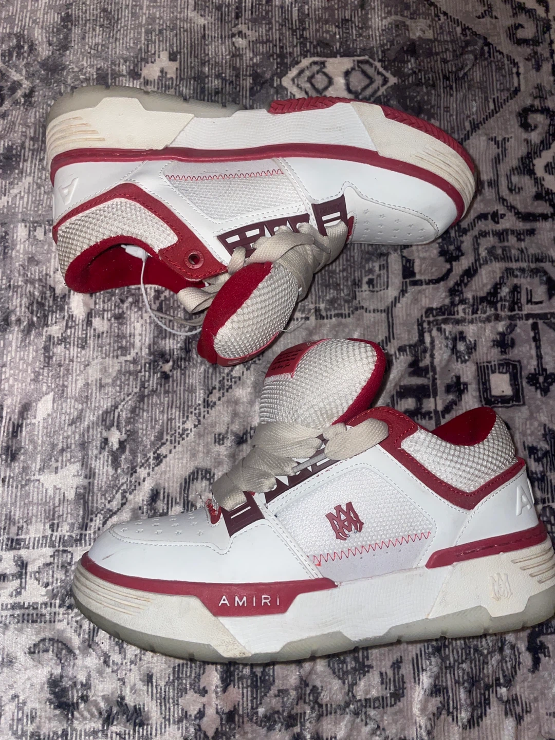 AMIRI MA-1 Sneakers White Red Size 8.5 - photo 2
