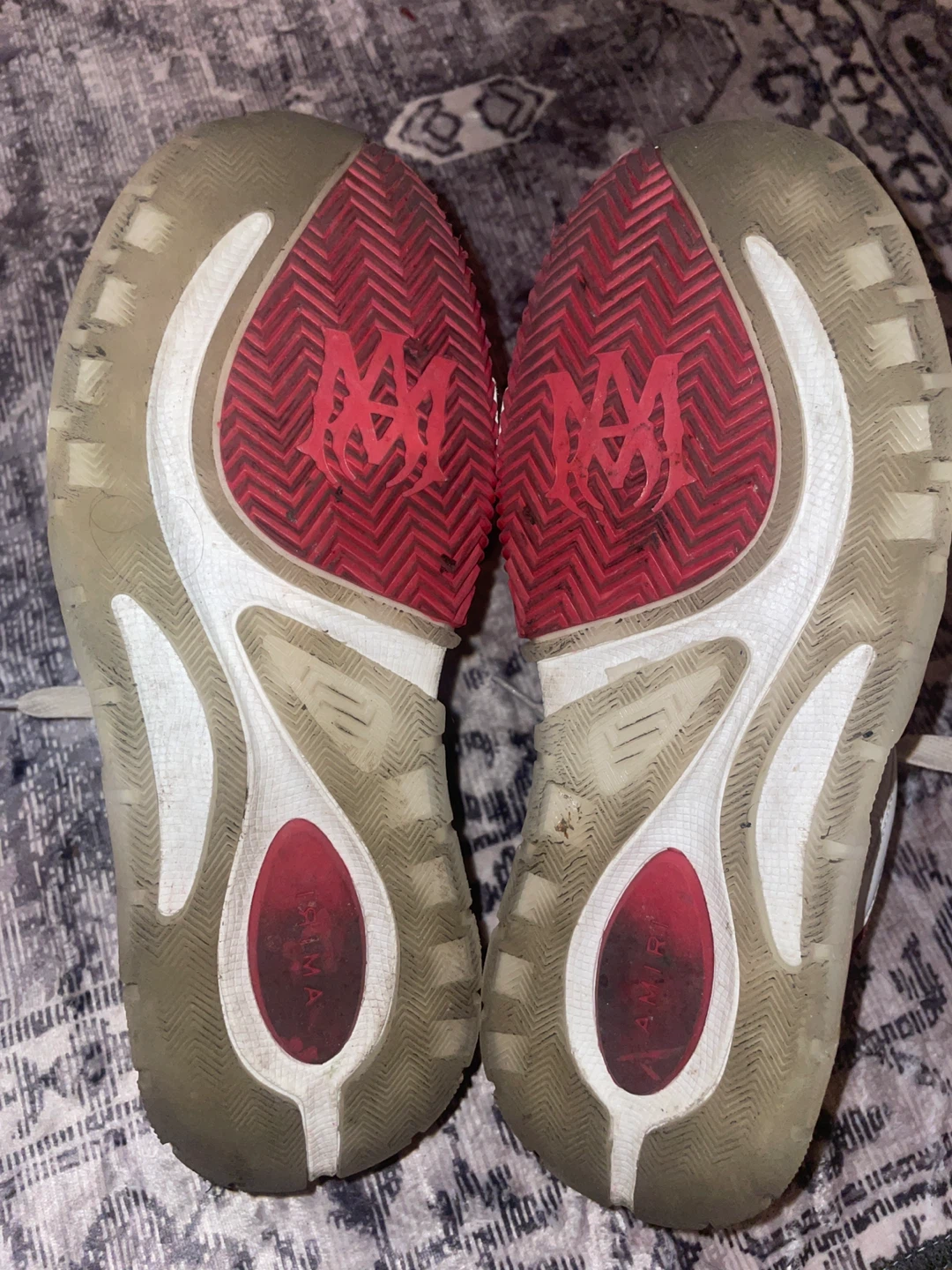 AMIRI MA-1 Sneakers White Red Size 8.5 - photo 5
