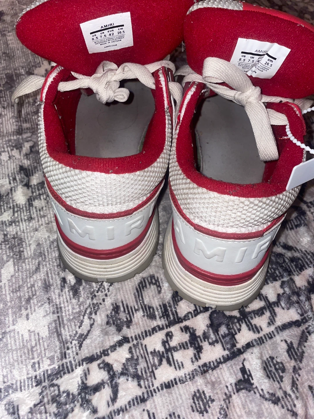 AMIRI MA-1 Sneakers White Red Size 8.5 - photo 4