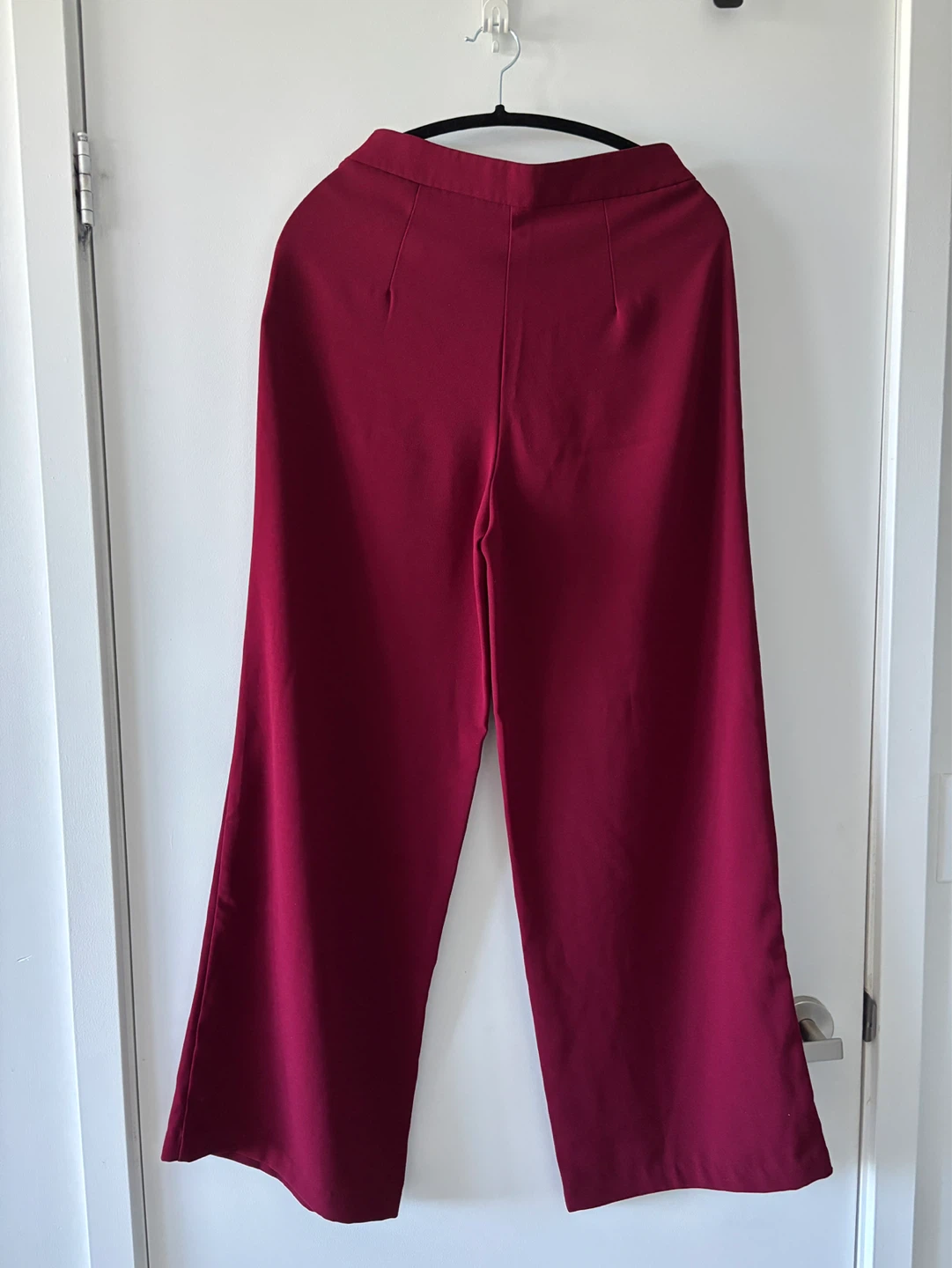 NEW Forever 21 Women's Wide Leg Pants Size L Burgundy - photo 4