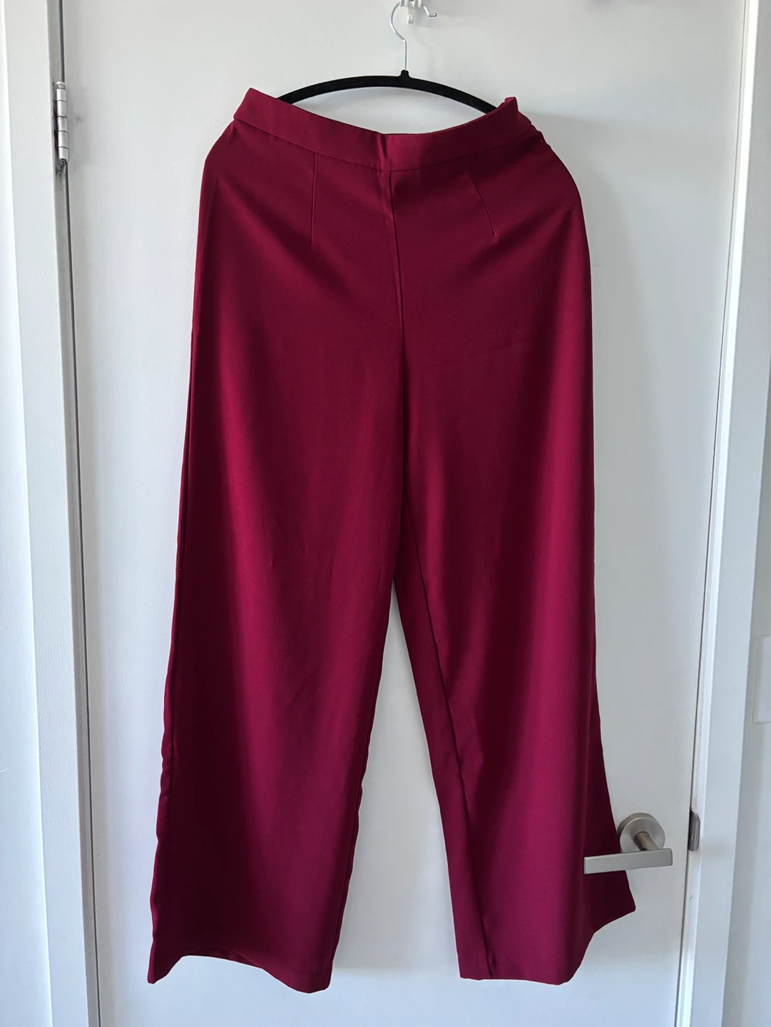 NEW Forever 21 Women's Wide Leg Pants Size L Burgundy