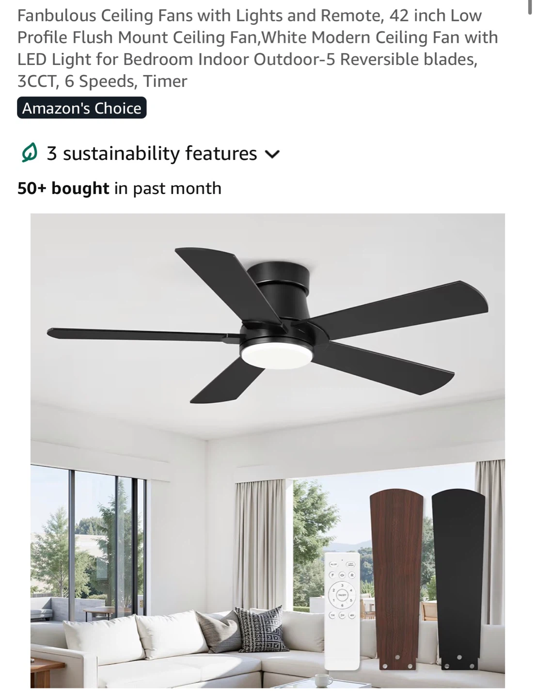 Fanbulous Multi-function Ceiling Fan with LED Light 2F4
