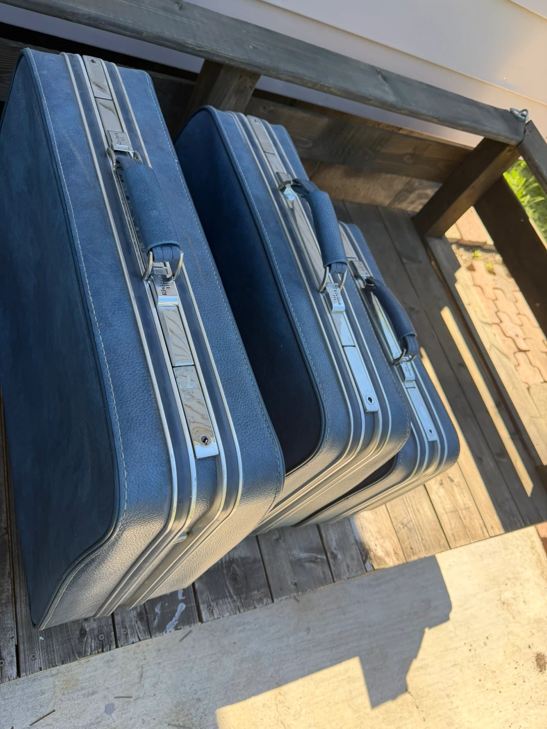 3 pieces-Vintage Blue Luggage Set- 40$ for all - photo 5