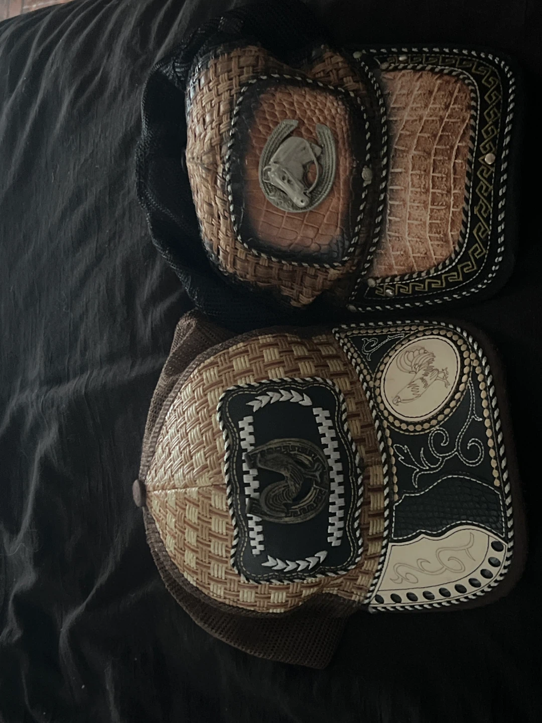 Western Style Baseball Caps with Horse Embellishments - photo 2
