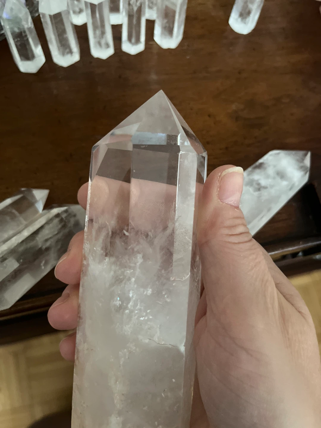 Large Polished Clear Quartz Crystal Wand – Statement Piece - photo 3