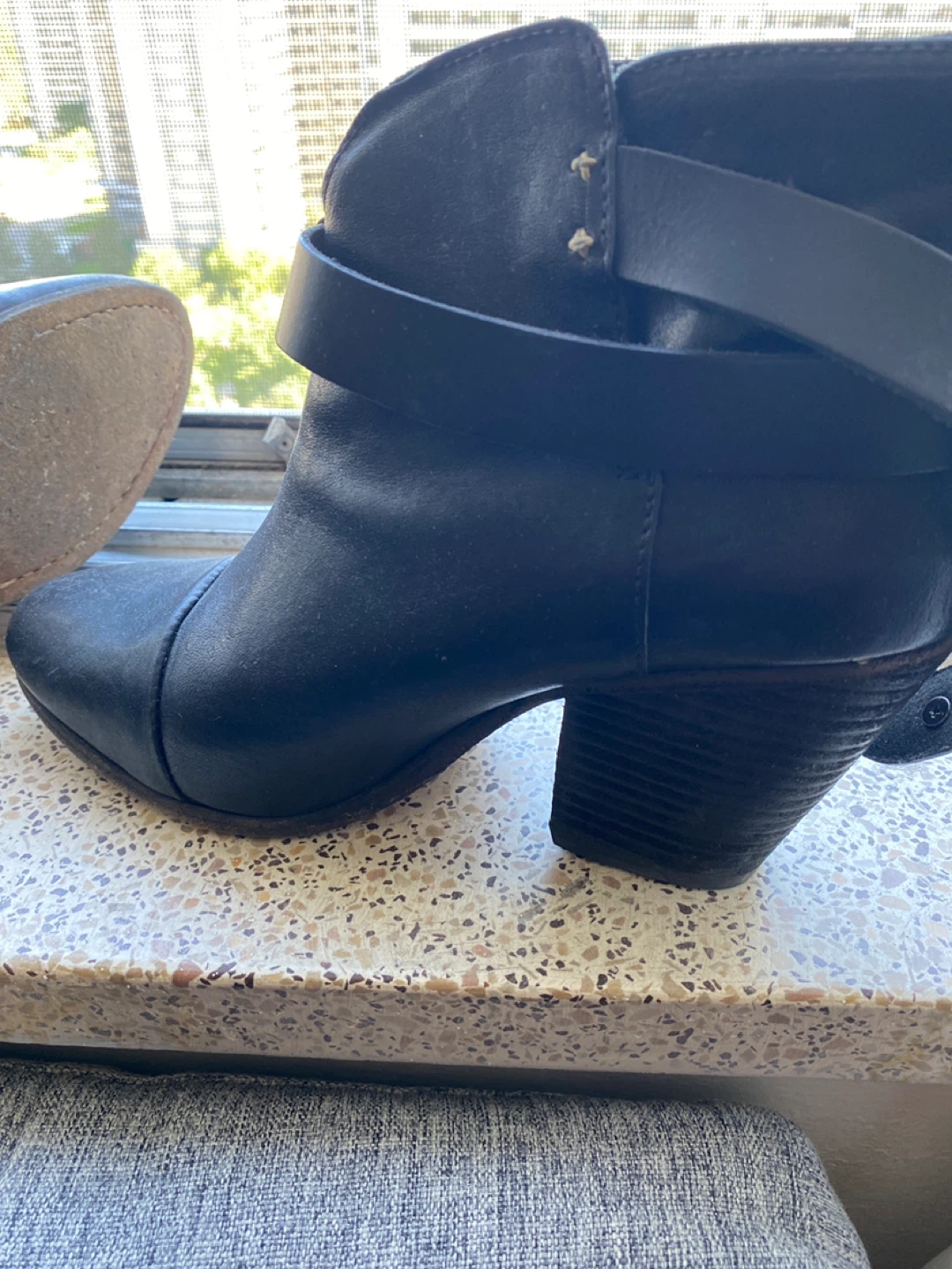 Black Leather Ankle Boots - photo 3