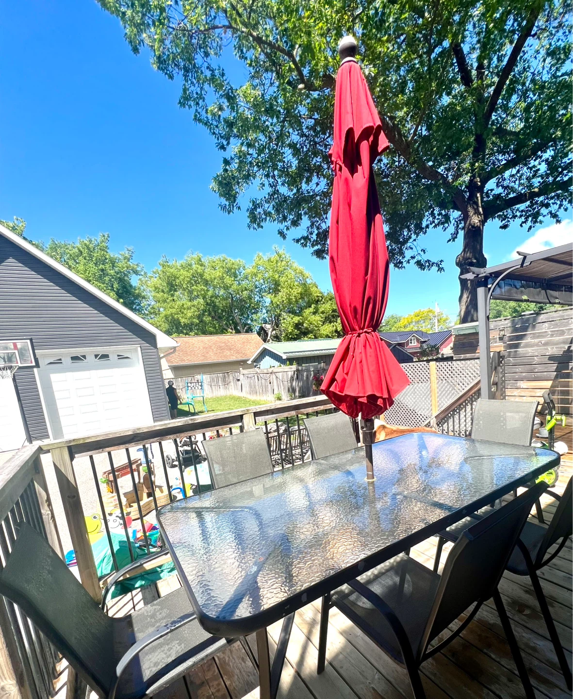 Glass Top Patio Dining Set 8 Chairs. Umbrella it’s Not included - photo 2