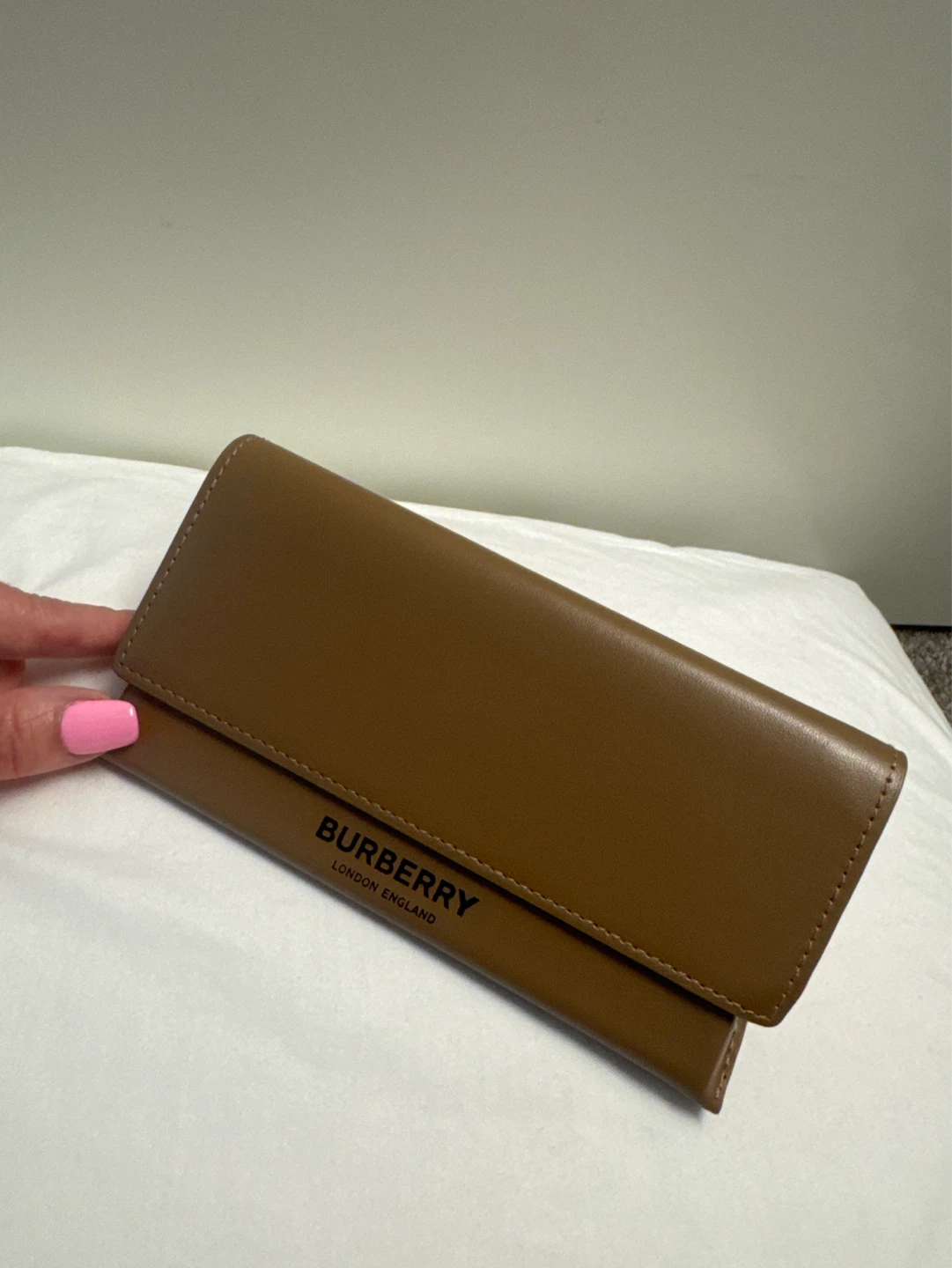 Burberry Large Size Brown Leather Glasses Case