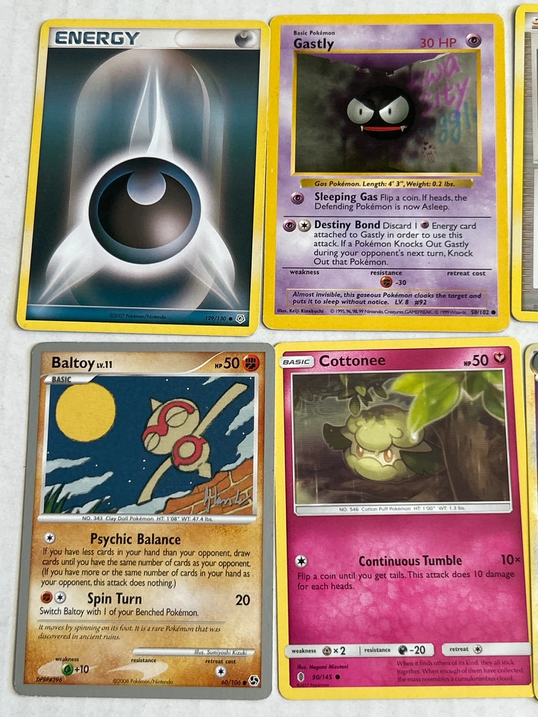 Pokemon Cards Lot - Slowbro, Hypno, Gastly, Cynthia's Feelings - photo 2