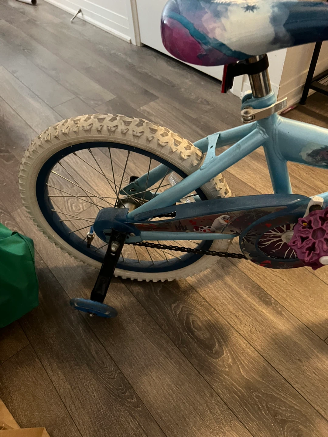 Two Kids' Blue Bicycle with Frozen Theme - photo 3