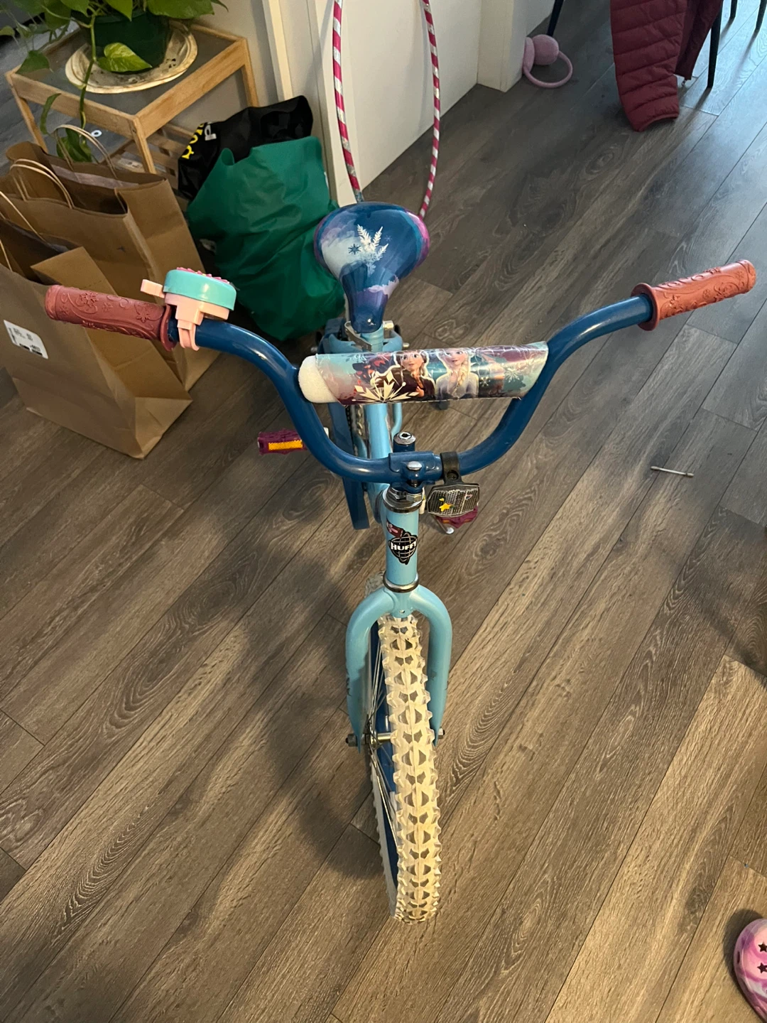 Two Kids' Blue Bicycle with Frozen Theme - photo 2