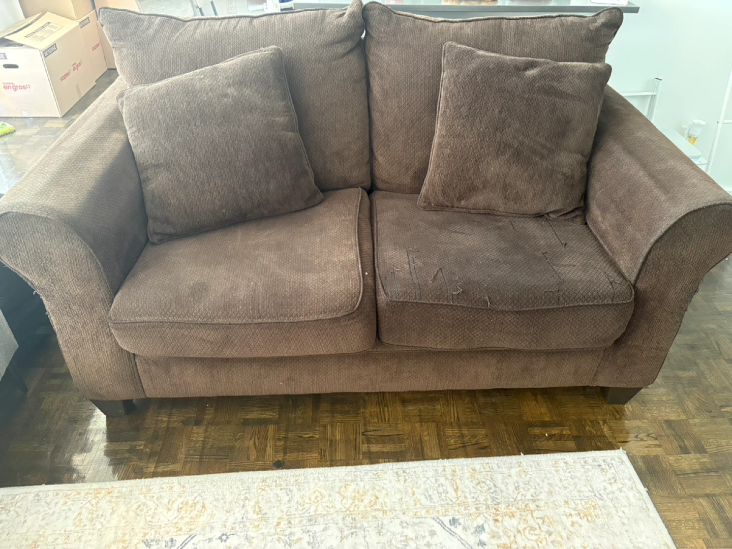 Brown Loveseat Couch