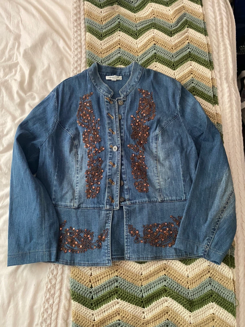 Vintage bling jean Jacket