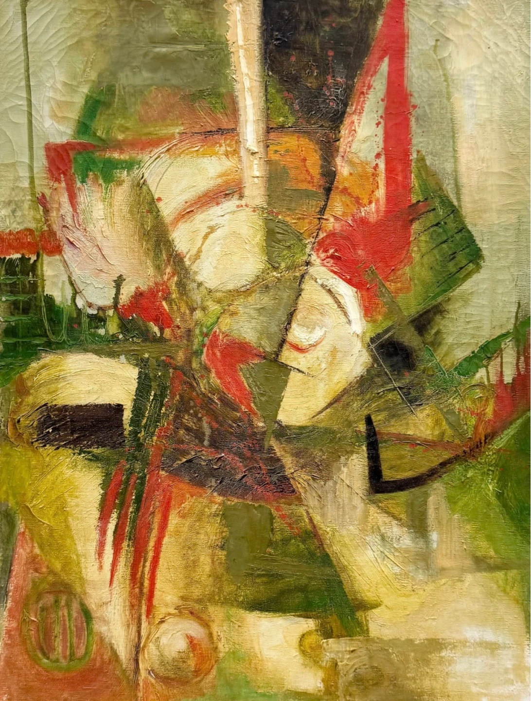 Vintage MCM Abstract Painting - photo 2