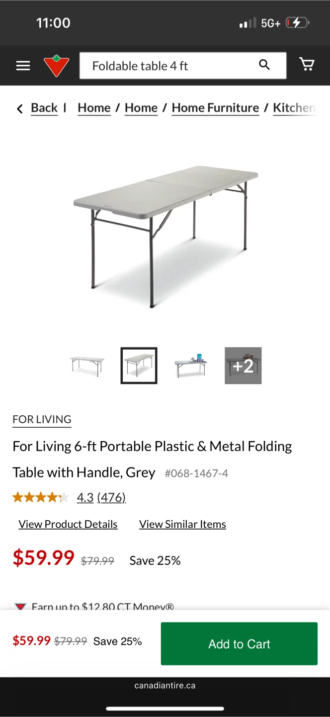 For Living Folding Table Bundle set 6ft & 4ft - photo 5