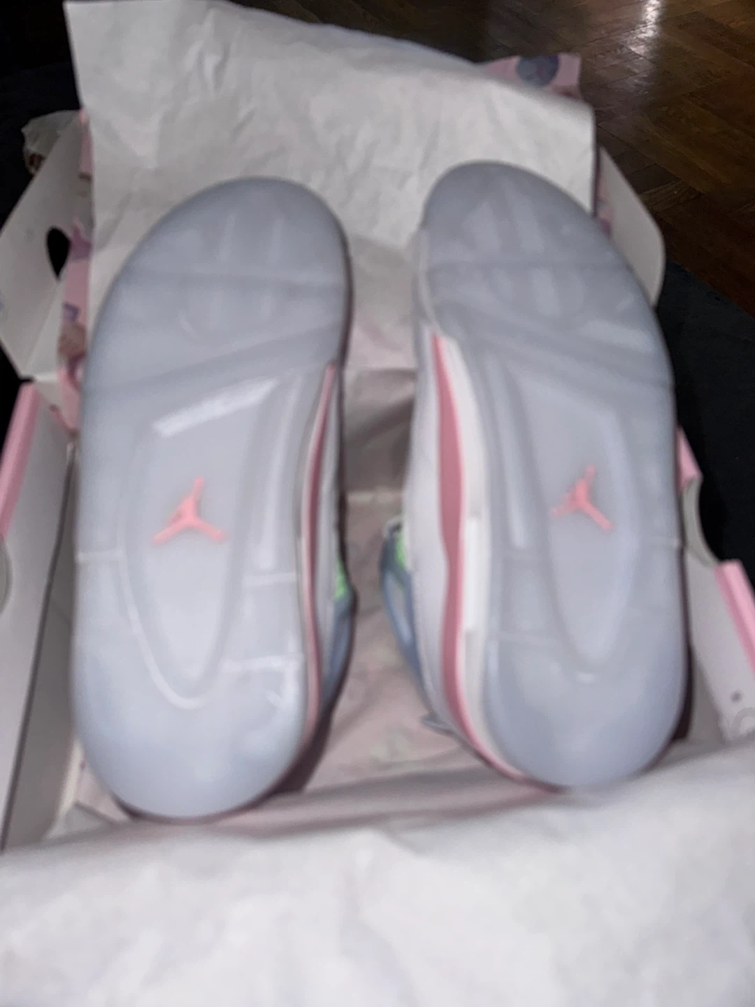 Jordan 4 Retro TD (Toddler) White Pink Green - photo 4