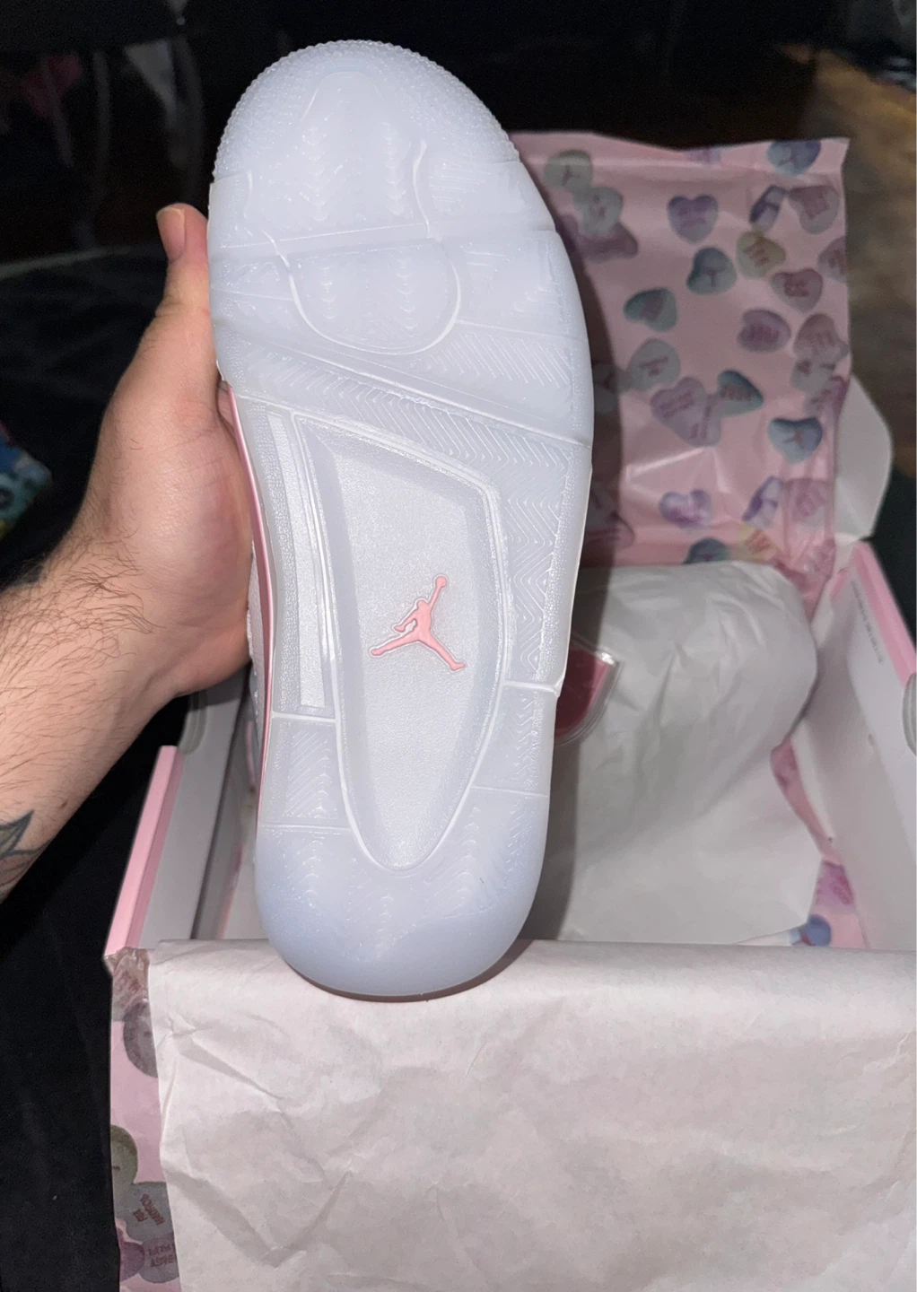 Jordan 4 Retro TD (Toddler) White Pink Green - photo 2