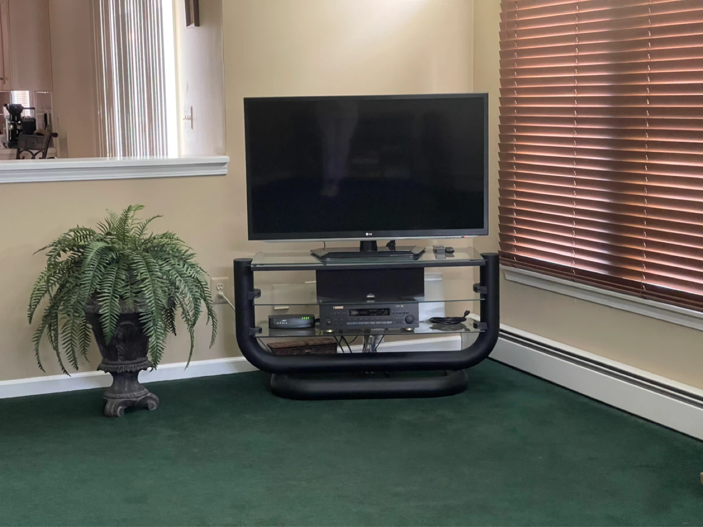 Glass Top TV Stand