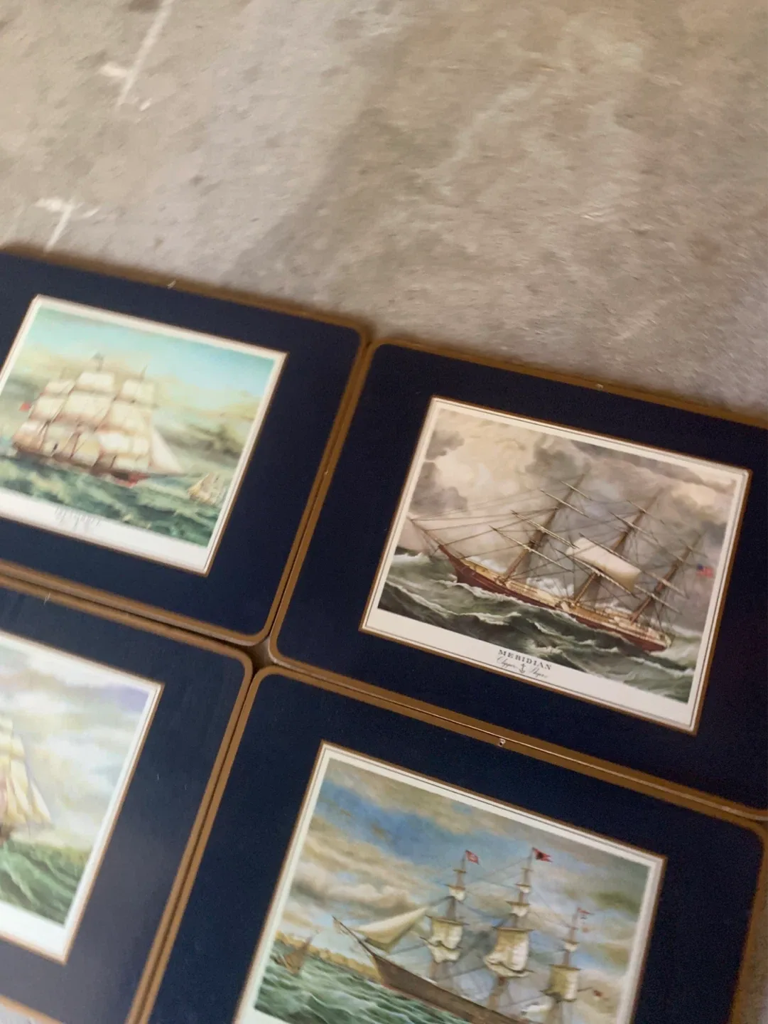 Set of 4 Vintage Clipper Ship Placemats - photo 2