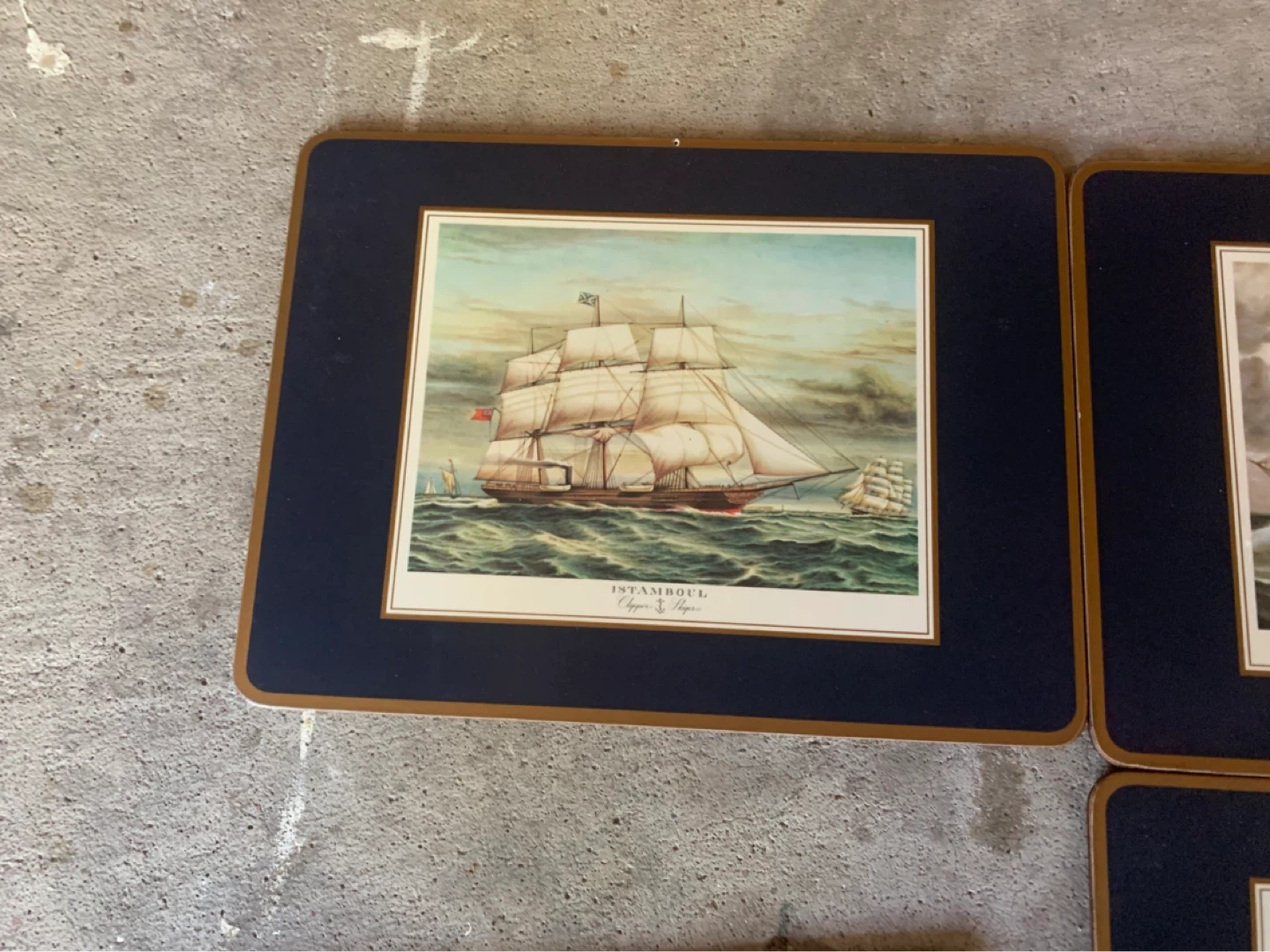 Set of 4 Vintage Clipper Ship Placemats - photo 5