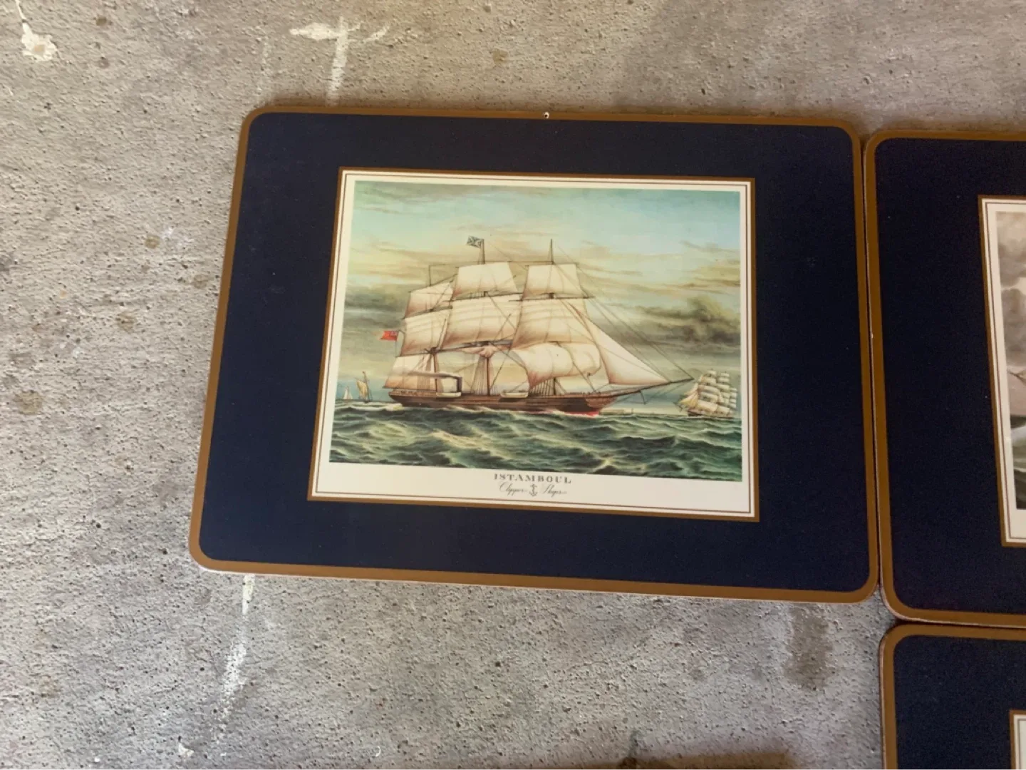 Set of 4 Vintage Clipper Ship Placemats - photo 5
