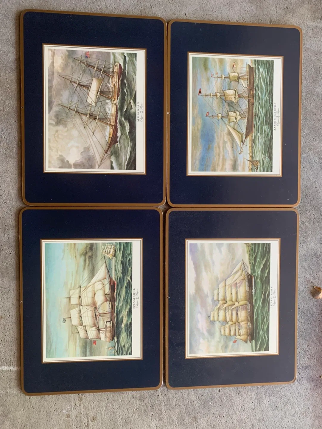 Set of 4 Vintage Clipper Ship Placemats - photo 3