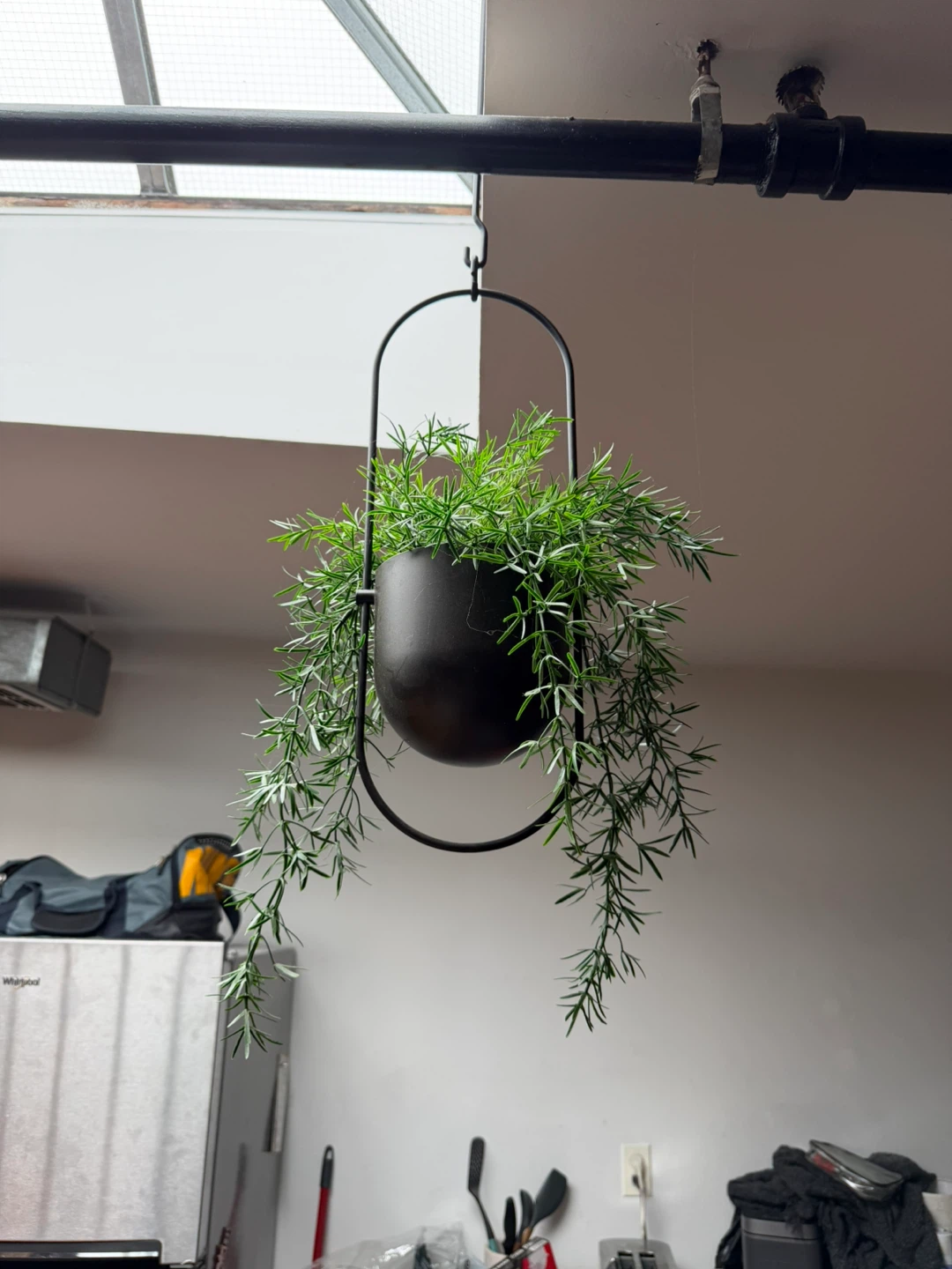 IKEA Black Metal Hanging Planter