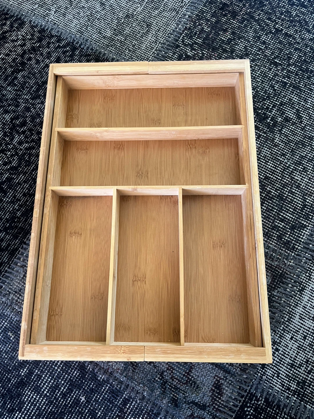 Expandable Bamboo Cutlery Drawer Organizer
