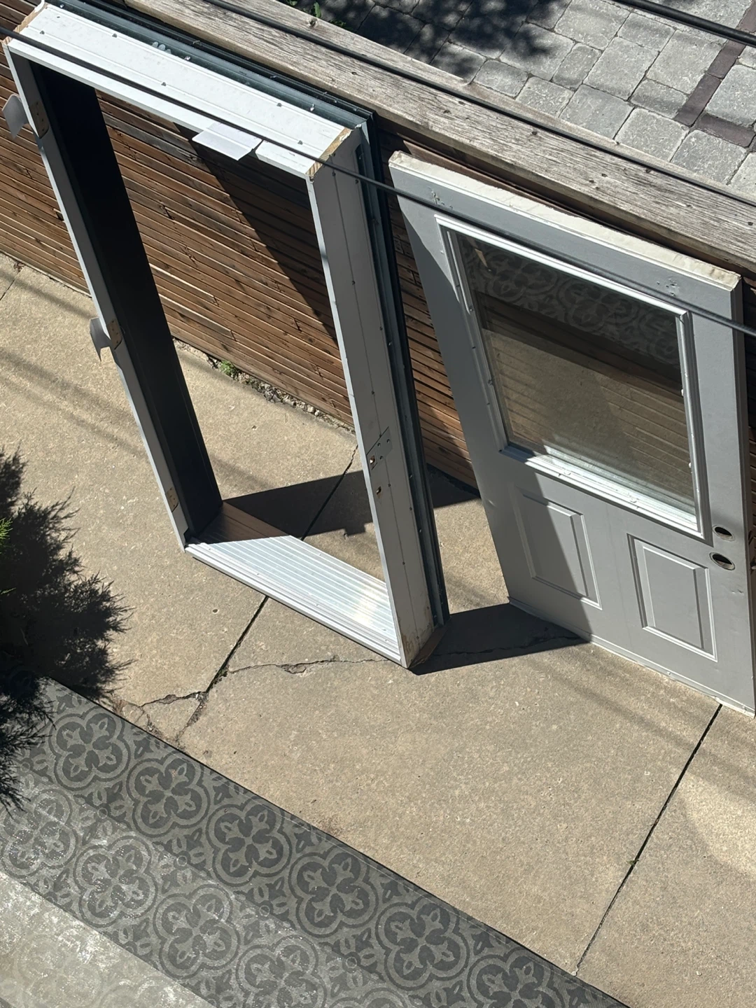 Brand new Exterior Door Frame and used door
