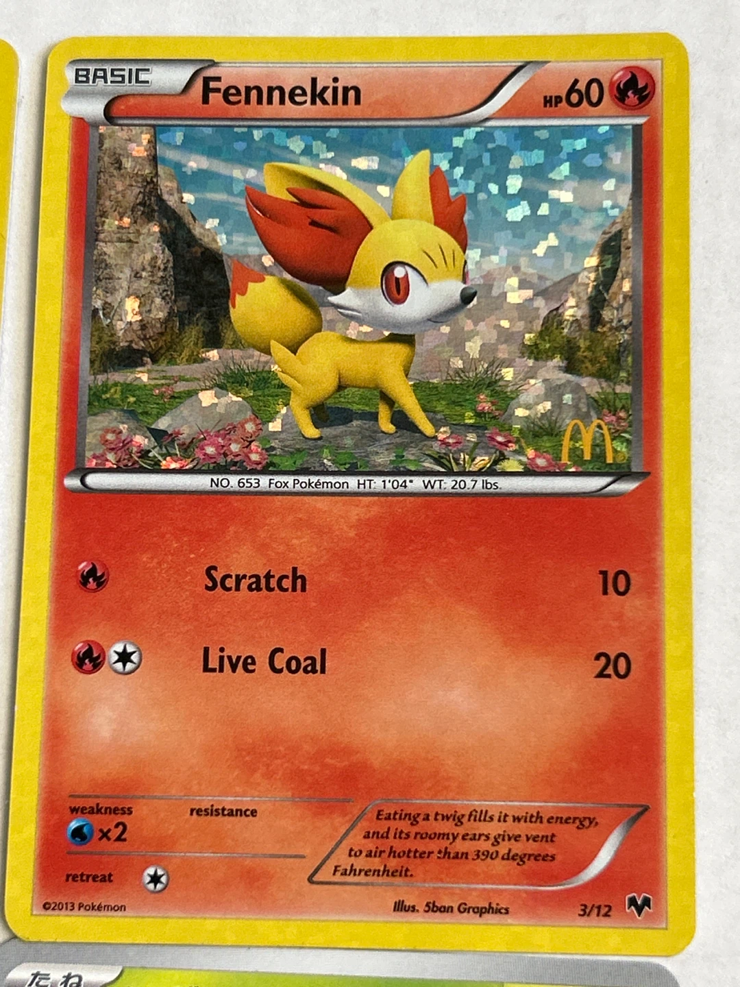 Set of 4 Pokemon Cards - Pikachu, Fennekin, Bunnelby, Shigarok - photo 3