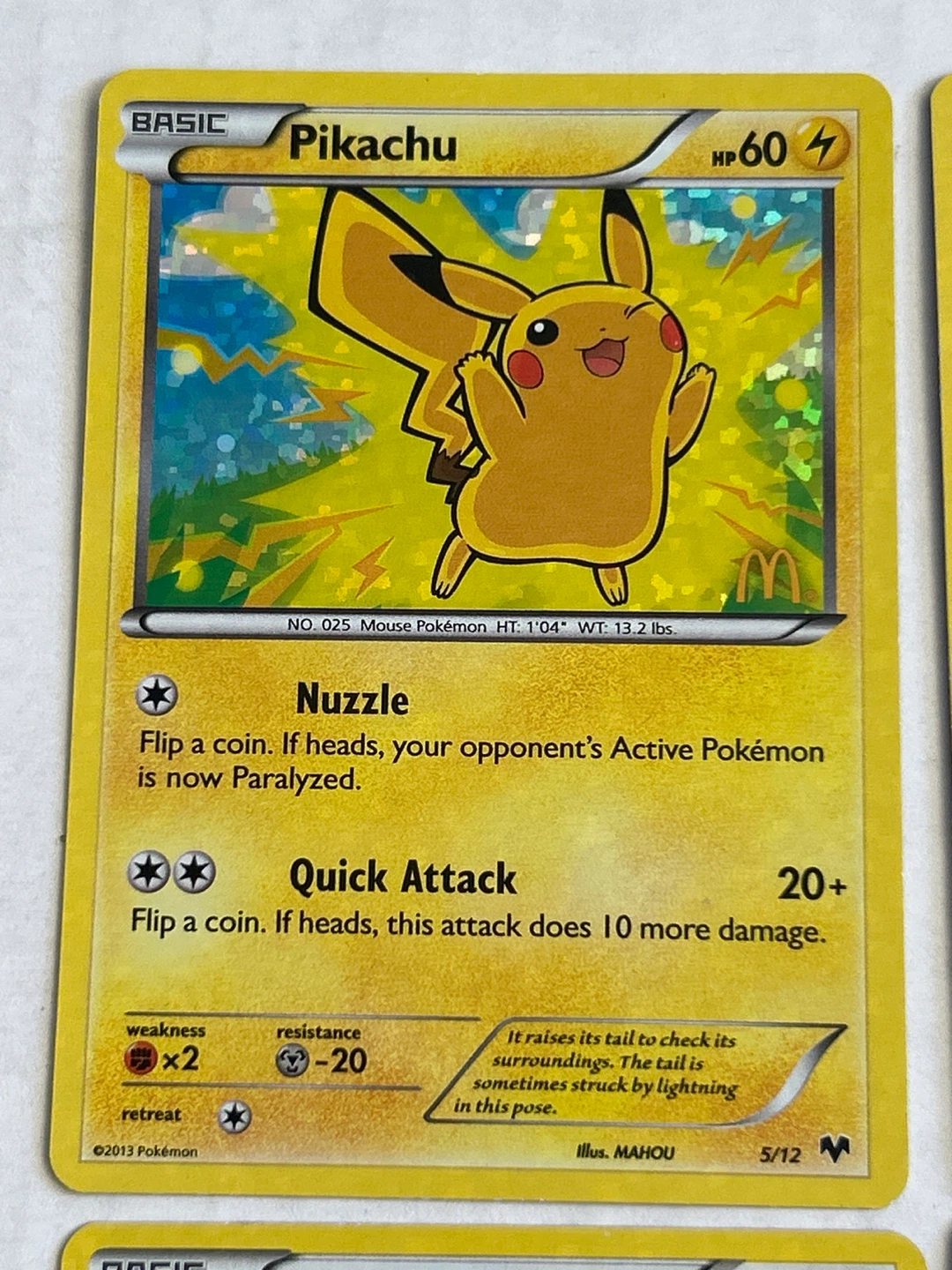 Set of 4 Pokemon Cards - Pikachu, Fennekin, Bunnelby, Shigarok - photo 2