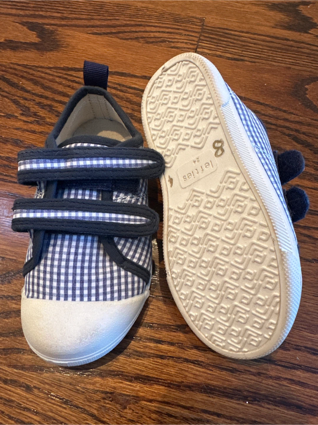 Lefties Gingham Velcro Sneakers - Size 8 - photo 2