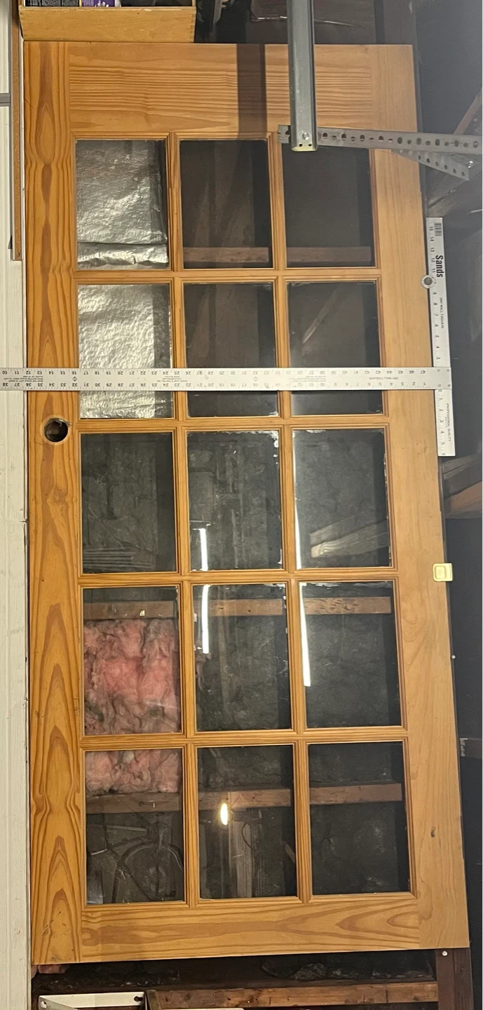 Wooden 10-Lite Glass Door