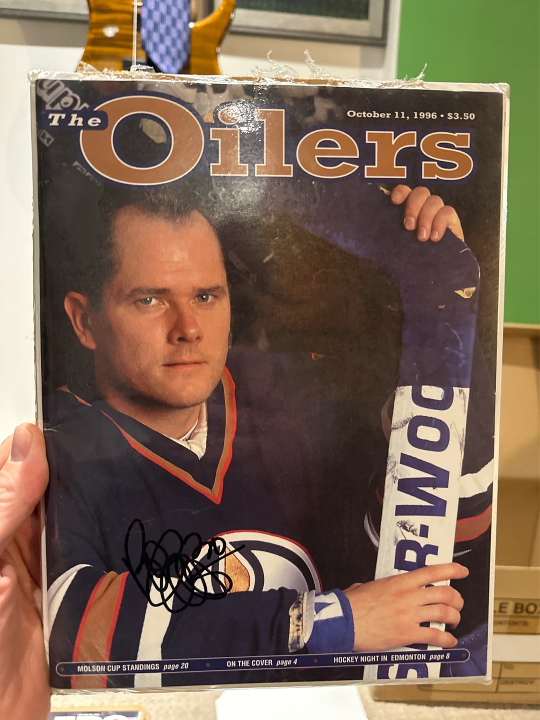 Autographed Edmonton Oiler program