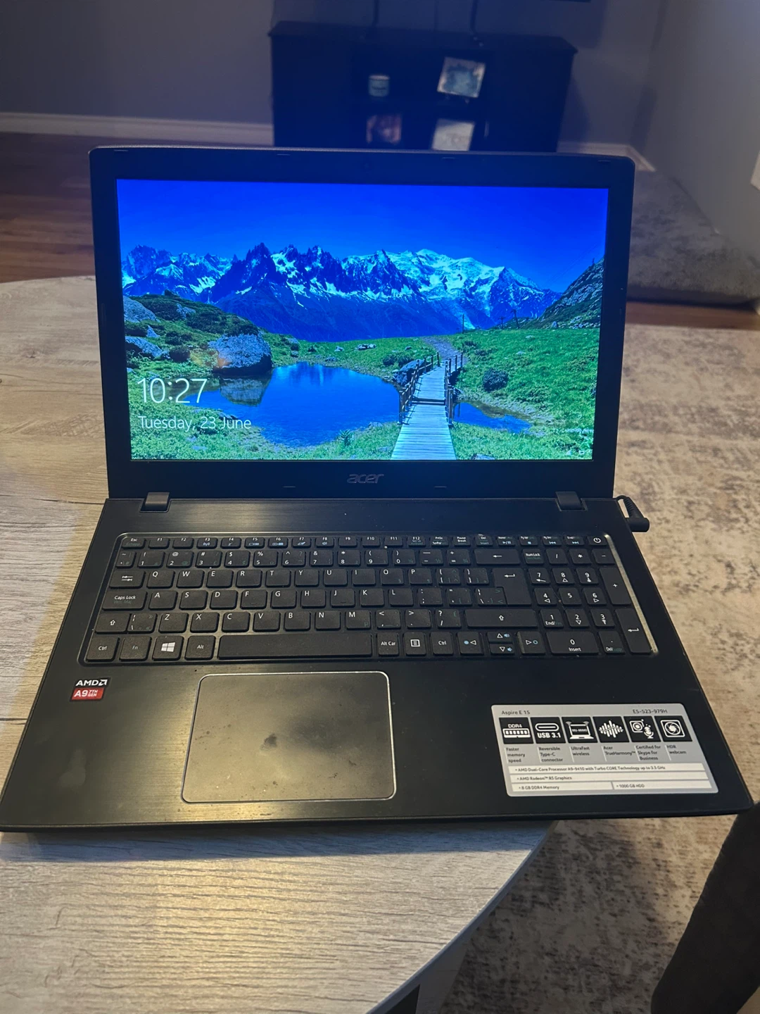 Acer E15 labtop with additional hard drive