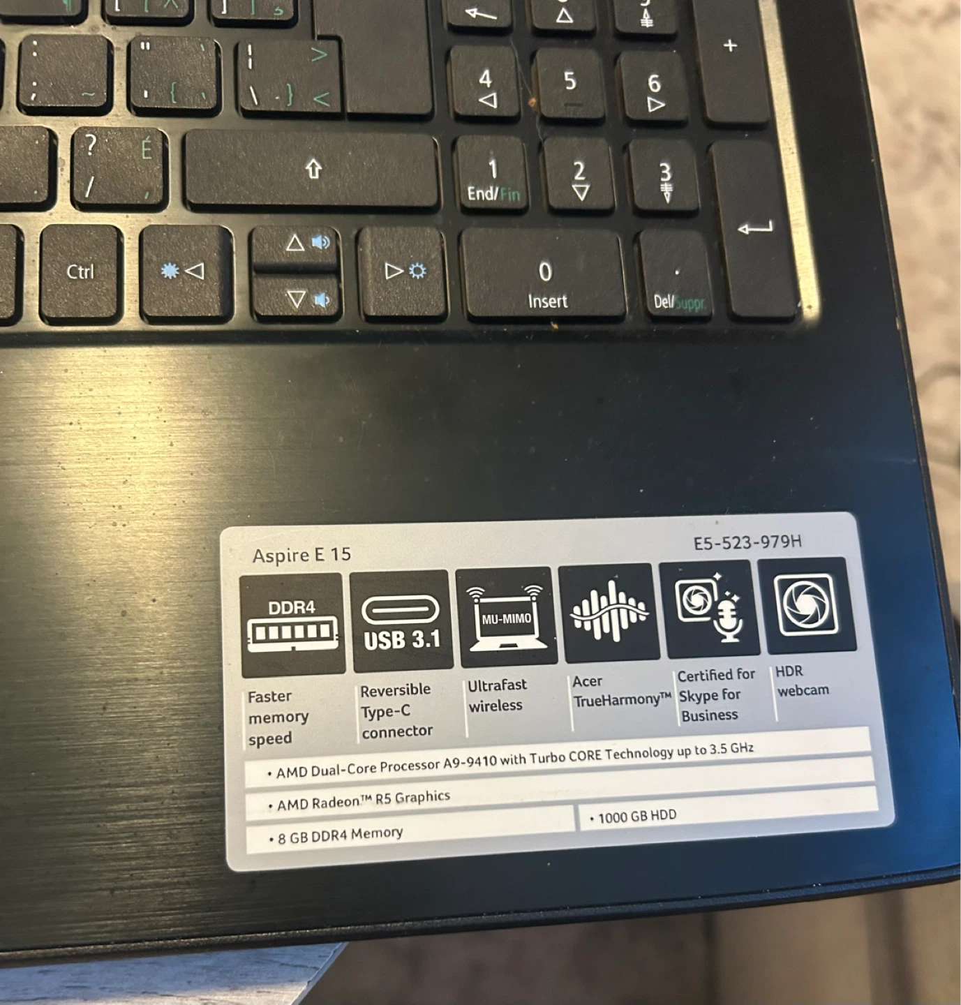 Acer E15 labtop with additional hard drive - photo 2