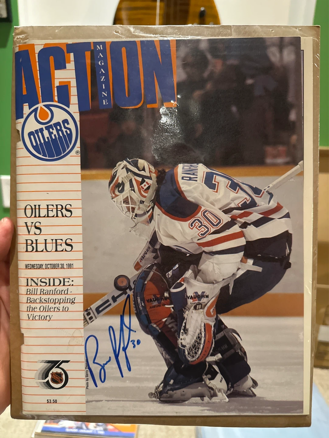 Autographed Edmonton Oiler program