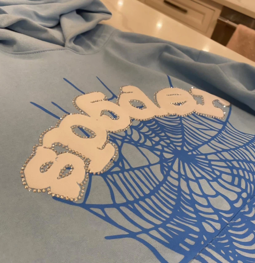 Sp5der Web Hoodie Sky  Blue - photo 3