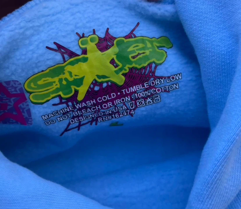 Sp5der Web Hoodie Sky  Blue - photo 5